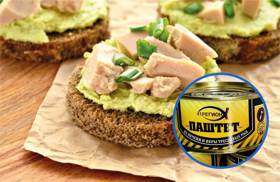 Бутерброды из печени и икры тресковых рыб
